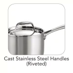 Tramontina 1.5 Qt Tri-Ply Clad Stainless Steel Sauce Pan with Lid thumbnail 3