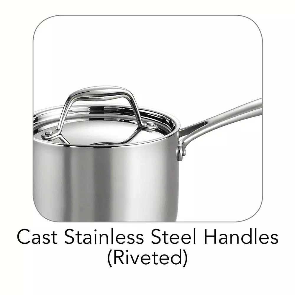Tramontina 1.5 Qt Tri-Ply Clad Stainless Steel Sauce Pan with Lid