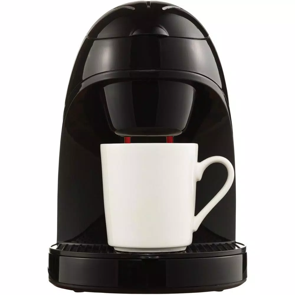 Brentwood Appliances Single Serve 1-Cup Coffee Maker with Removable Filter and Drip Tray, Black