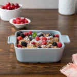 CorningWare 2 Qt. Square Stoneware Baker, 8 in. x 8 in., Ash Gray thumbnail 2