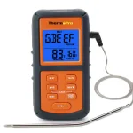 ThermoPro TP-06 Digital Meat Thermometer with Color-Changing LCD, Probe, and Timer - Orange thumbnail 1