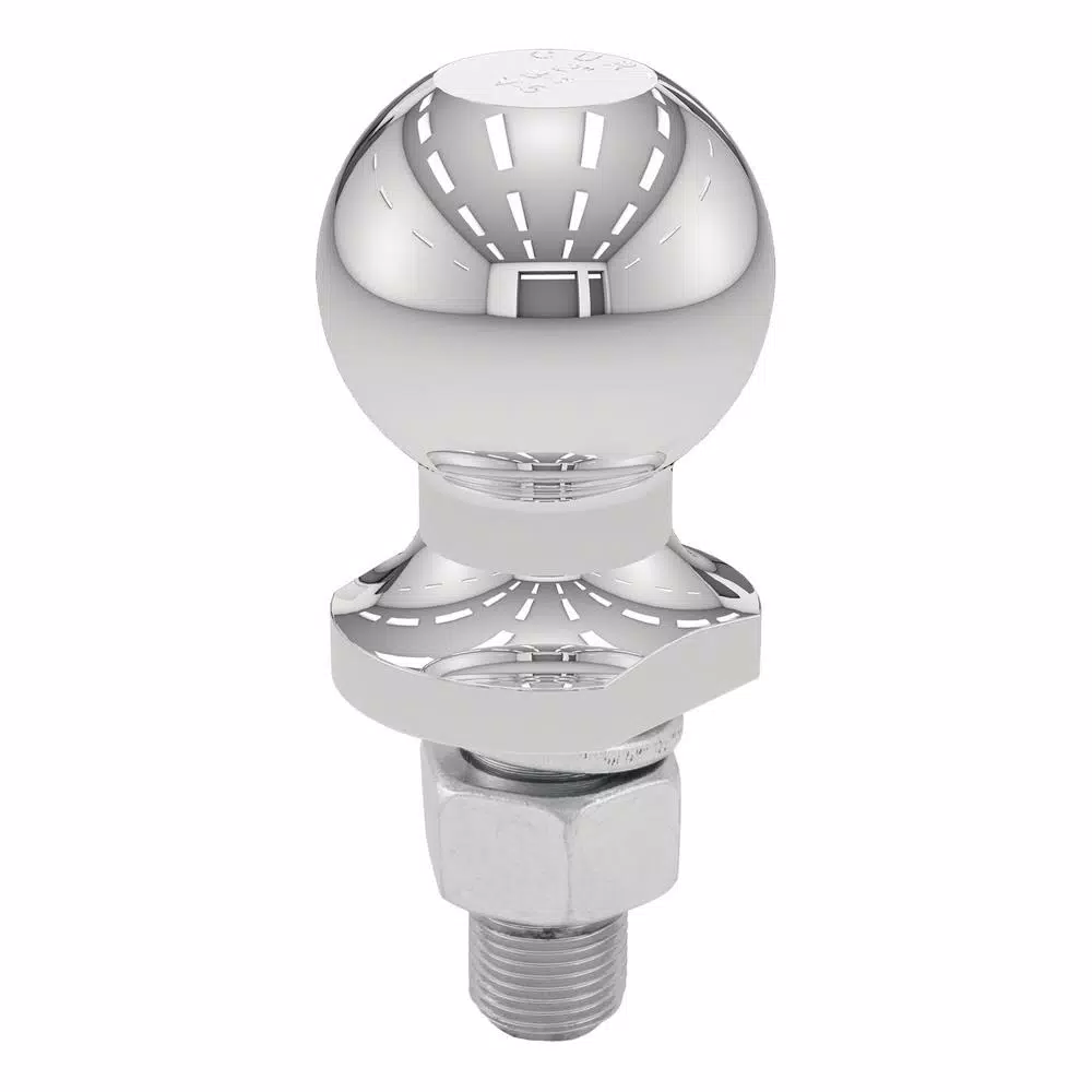CURT 2-Inch Trailer Hitch Ball, 3,500 lbs Capacity, 3/4" x 1-3/4" Shank, Chrome Finish