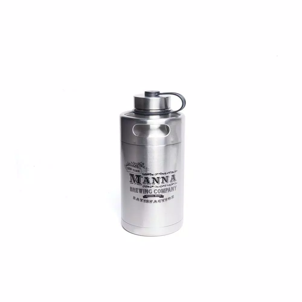 Manna 64 oz. Double Wall Vacuum-Sealed Stainless Steel Keg Growler