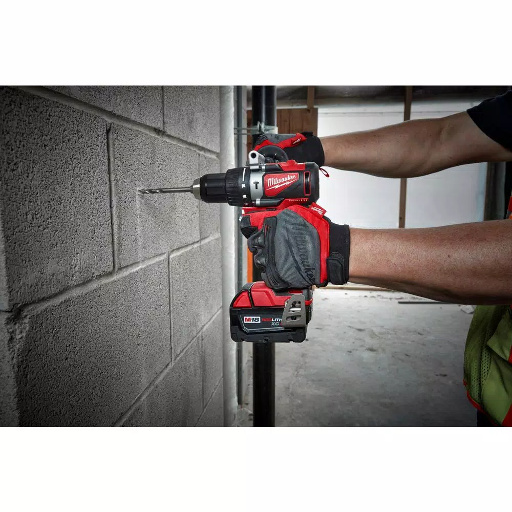 Milwaukee M18 18V Brushless Cordless 1/2 in. Compact Hammer Drill/Driver, Tool Only