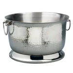Elegance 3.75 Gal. Hammered Stainless Steel Party Tub with Double Wall Insulation thumbnail 1