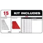 Milwaukee 62-Piece 1/2 in. Drive SAE/Metric Ratchet, Socket, and Ratcheting Wrench Set thumbnail 3