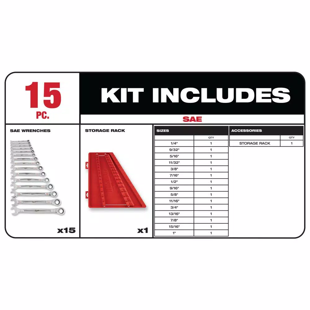 Milwaukee 62-Piece 1/2 in. Drive SAE/Metric Ratchet, Socket, and Ratcheting Wrench Set