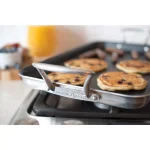 Nordic Ware Heavyweight Aluminum Nonstick Two-Burner High-Sided Stovetop Griddle thumbnail 2