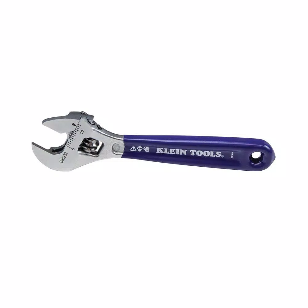 Klein Tools 4 in. Slim-Jaw Adjustable Wrench, Low Profile Steel Hand Tool
