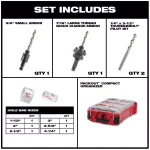 Milwaukee Hole Dozer & BIG HAWG Carbide Hole Saw and Driver Bit Set with PACKOUT Cases, 119-Piece thumbnail 2