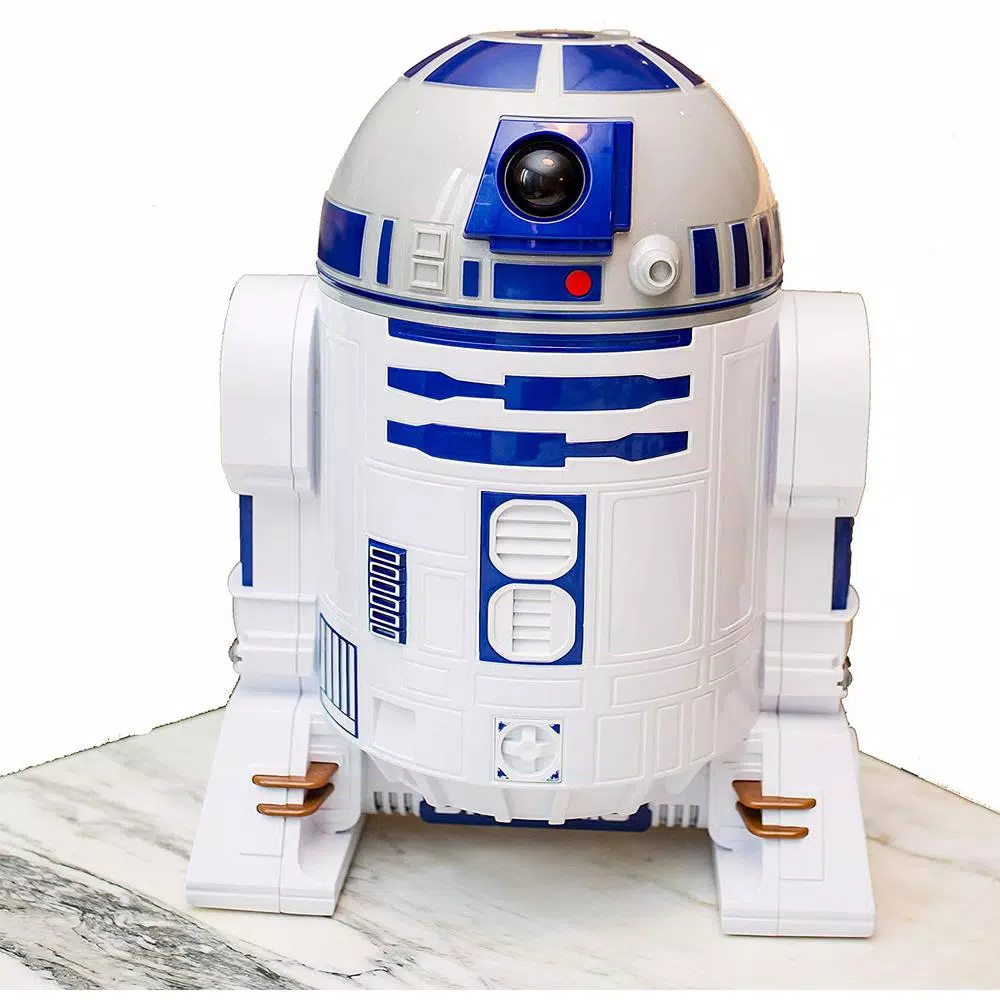 Uncanny Brands Star Wars R2-D2 Hot Air Popcorn Maker, 2 oz. Kernel Capacity, Blue/White