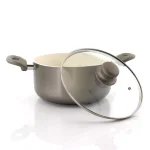 Oster Newcrest 8-Piece Aluminum Nonstick Cookware Set, Gray thumbnail 2