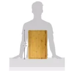 Heim Concept Premium Bamboo Cutting Board and Serving Tray with Drip Groove, 18 x 12 in thumbnail 7