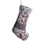 Country Living Faith 17.5 in. Reversible Christmas Stocking - Black, Ivory, and Red Microfiber thumbnail 1