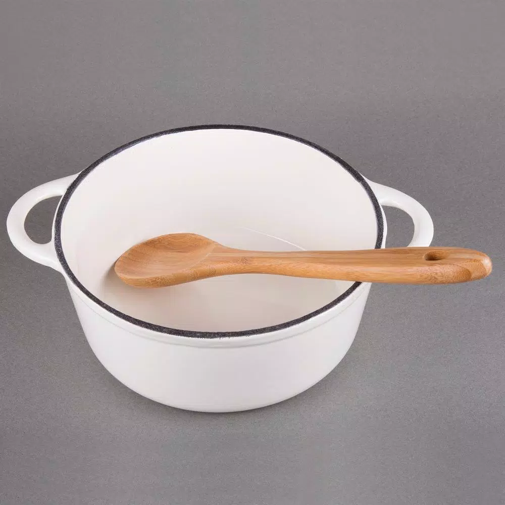 Creative Home Natural Bamboo Cooking Utensil Set - 2-Piece Solid Spoon and Turner