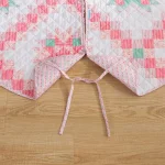 Country Living 48 in. Retro Star Quilted Tree Skirt, Reversible Blush Pink Microfiber thumbnail 9