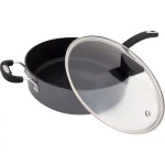 Ozeri Stone Earth 5.3 qt. Aluminum Ceramic Nonstick Sauce Pan with Glass Lid, Granite Gray thumbnail 1