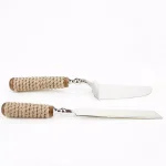 Mind Reader 2-Piece Roped Handle Dessert Tool Set, 18/10 Stainless Steel Cake Knife and Server thumbnail 4