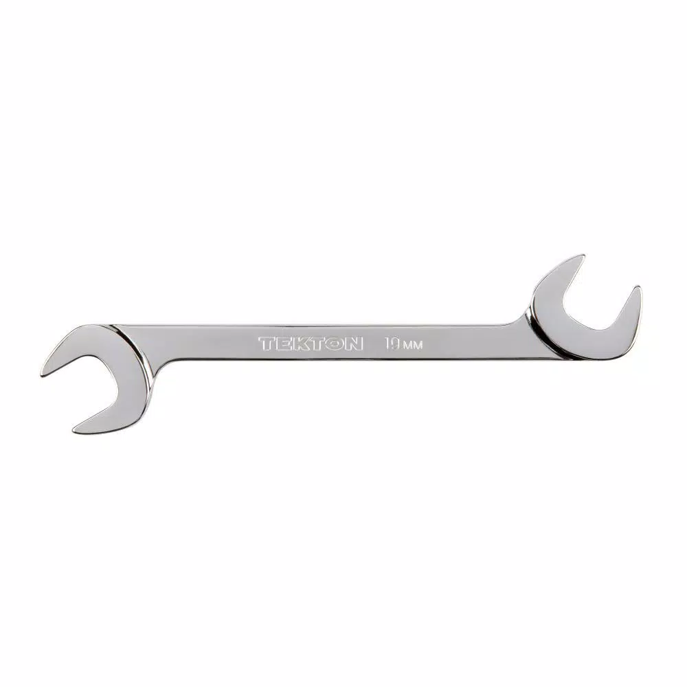TEKTON 19 mm Angle Head Open End Wrench, 60° Offset