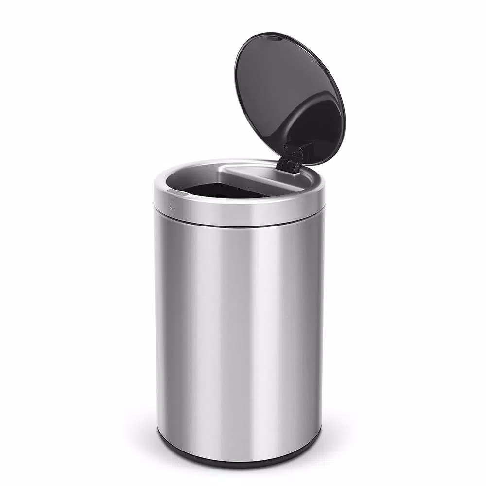 Innovaze 3.2 Gallon Stainless Steel Motion Sensor Touchless Trash Can, Fingerprint Resistant Round Bin