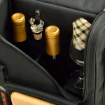 Unbranded Picnic at Ascot Bordeaux Wine and Cheese Cooler Bag Set with Glassware and Hardwood Board thumbnail 4