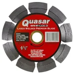 Quasar Rapid Kut Gold 4-1/2 in. Segmented Diamond Blade for Concrete, Brick, and Block thumbnail 1