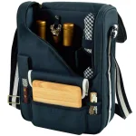 Unbranded Picnic at Ascot Bordeaux Wine and Cheese Cooler Bag Set with 2 Glass Wine Glasses thumbnail 1