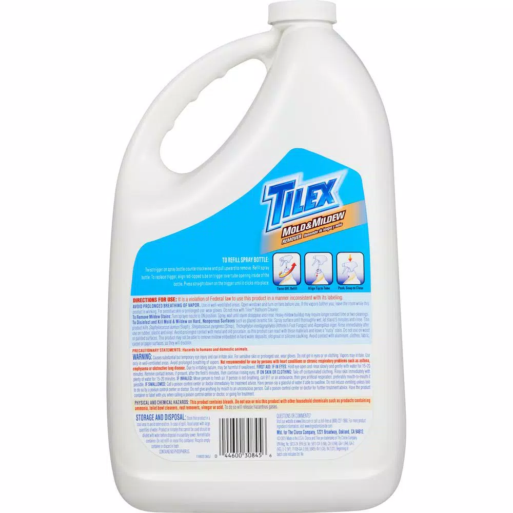 Clorox Tilex Mold and Mildew Remover and Stain Cleaner with Bleach, 128 oz.