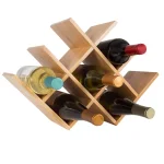 Unbranded Weymouth Home Bamboo 8-Bottle Tabletop Wine Rack, Freestanding Wine Holder thumbnail 2