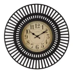 La Crosse Clock 20 in. Covington Quartz Round Wall Clock with Matte Black Frame thumbnail 2