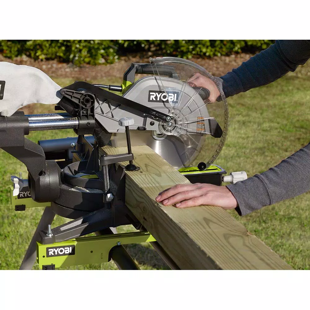 RYOBI 12 in. Sliding Compound Miter Saw with LED and 15 Amp Motor