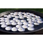 Stonebriar Collection Stonebriar Unscented White Paraffin Tea Light Candles, 100-Pack thumbnail 3