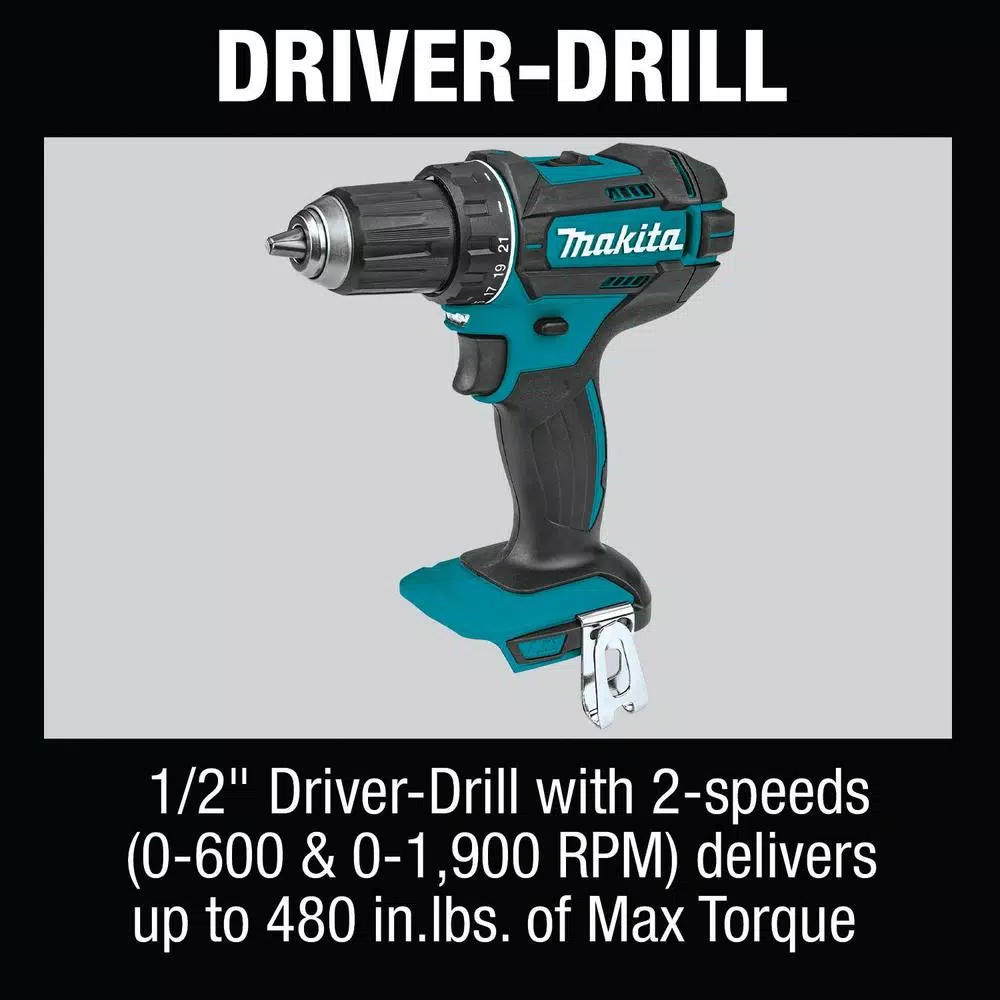 Makita 18V LXT Cordless 6-Piece Combo Kit with 3.0Ah Batteries and Charger