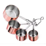 Artaste New Star 4-Piece Brass Plated Stainless Steel Measuring Cup Set thumbnail 1
