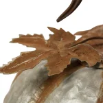 Glitzhome 12 in. Galvanized Metal Round Pumpkin - Rustic Fall & Harvest Decor thumbnail 2