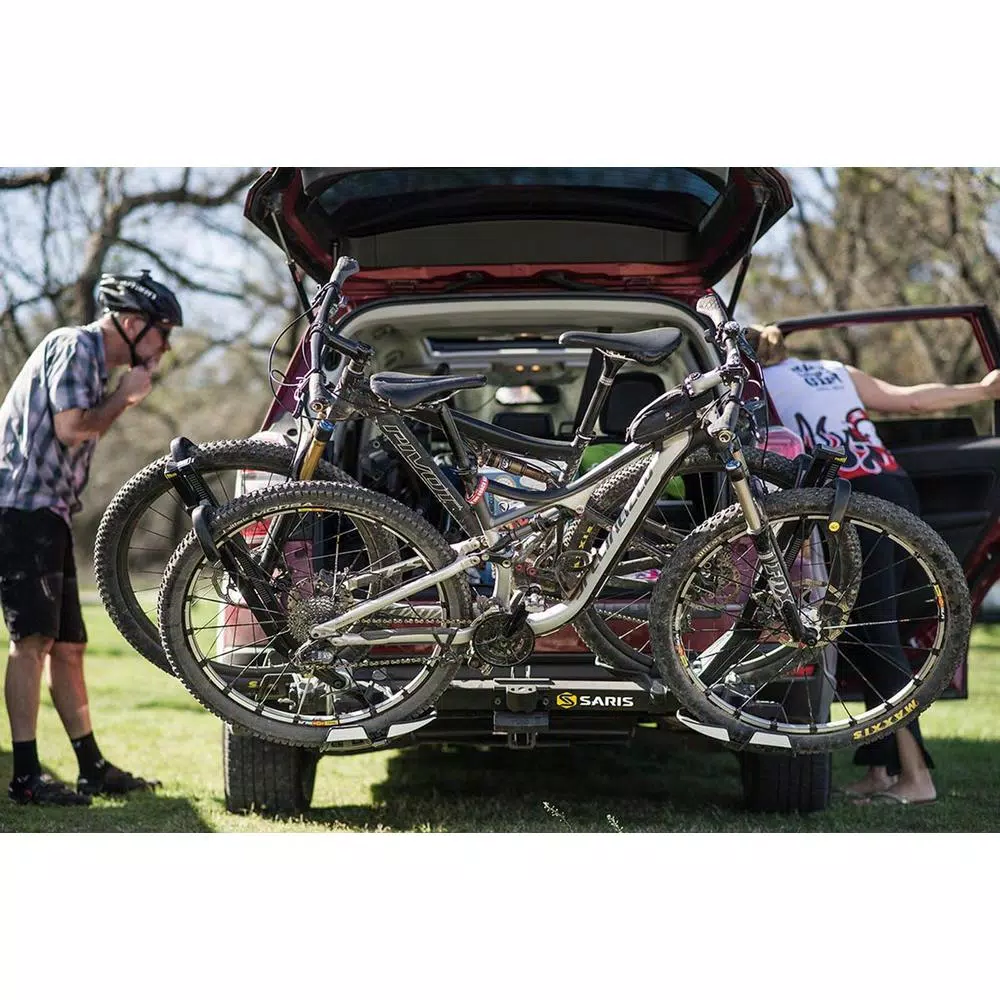 SARIS Superclamp 2-Bike Tray Hitch Bike Rack, 70 lbs Capacity, Black