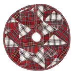 VHC Brands Peyton 21 in. Tomato Red Traditional Christmas Mini Tree Skirt thumbnail 1