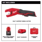 Milwaukee M12 12V Cordless Copper Tubing Cutter Kit with 1000 Lumen M12 ROVER Flood Light thumbnail 2