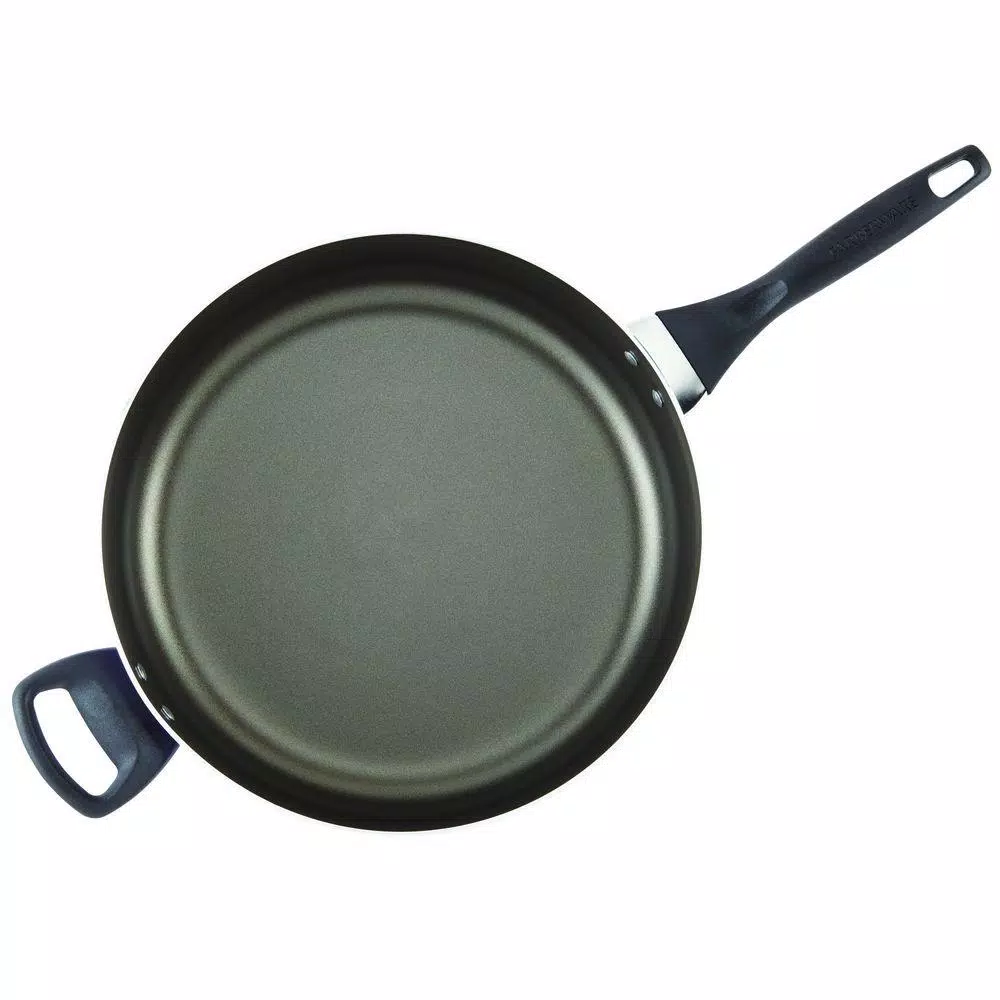 Farberware 6-Quart Nonstick Aluminum Saute Pan with Glass Lid, Aqua