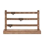 LITTON LANE Farmhouse Wood Fencepost Calendar, 22 in. x 14 in. Rustic Oak Finish with Iron Date Markers thumbnail 3
