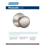 Schlage Plymouth Keyed Entry Door Knob, Matte Black, ANSI Grade 1 thumbnail 4