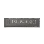 LITTON LANE Fresh Produce From Local Farm Iron Decorative Sign - Rustic Farmhouse Wall Decor thumbnail 5