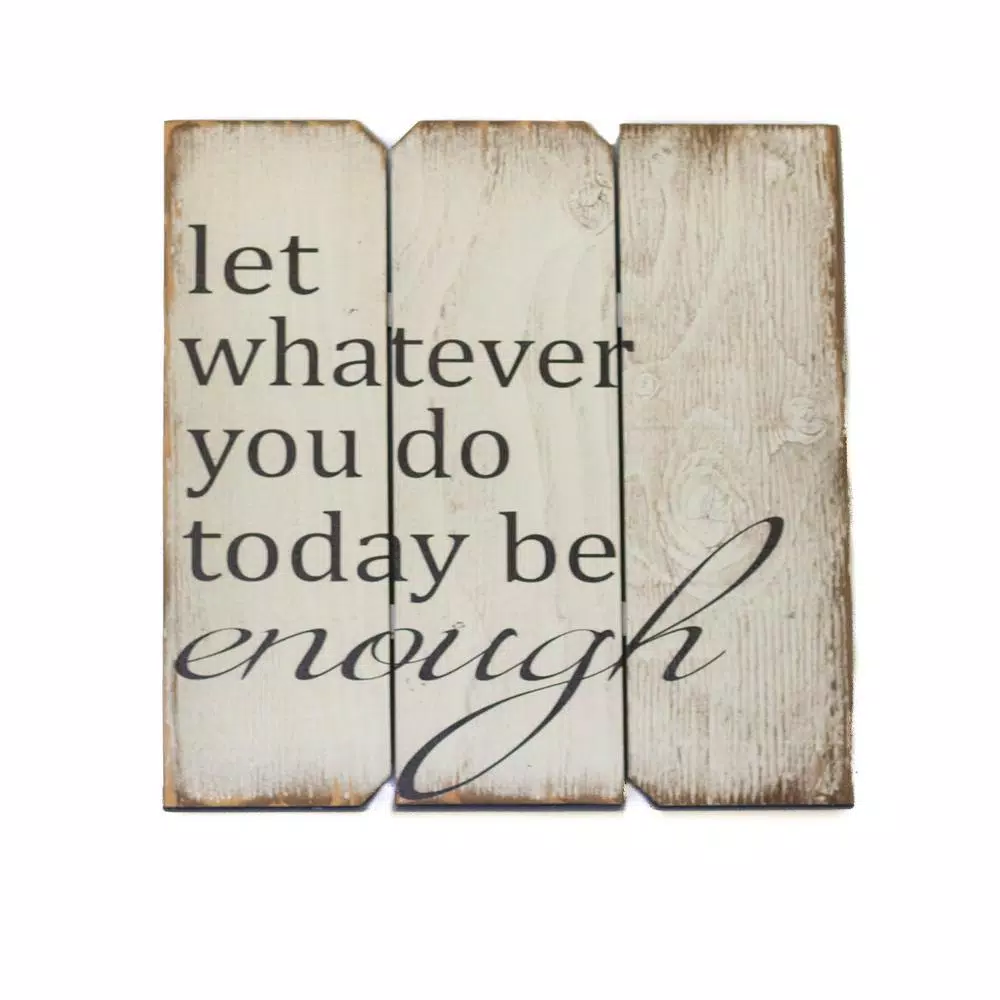 Unbranded Let Whatever You Do Today 16 in. x 16 in. Wood Wall Art Rustic Sign