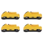 DEWALT 20V MAX Compact Lithium-Ion 3.0Ah Battery Pack, 4-Pack thumbnail 1