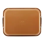 Ayesha Curry Ayesha Bakeware Nonstick Roasting Pan with Convertible Rack, 11 x 15-Inch, Copper thumbnail 3
