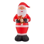 Home Accents Holiday Gemmy Industries 12 ft. Giant Inflatable Santa with LED Lights and Candy Cane thumbnail 1