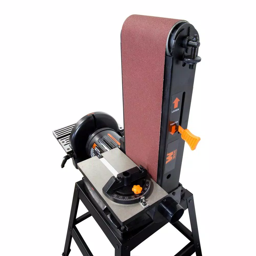 WEN 6 x 48-Inch Belt and 9-Inch Disc Sander with Stand, 9A Motor