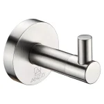 ANZZI Caster Series Single Robe Hook, Brushed Nickel, Wall Mounted thumbnail 1