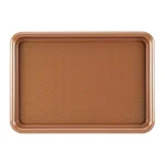 Ayesha Curry Nonstick Cookie Pan Set, 3-Piece Copper Steel Bakeware thumbnail 2