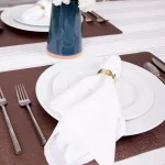 RITZ 19 x 13 in. Copper Metallic Stitched PVC Placemats, Set of 12 thumbnail 2
